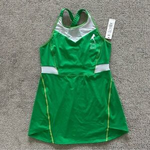 Lucky in Love x Simone Jardim Kelly Green Pickleball Dress Size L NWT UPF30